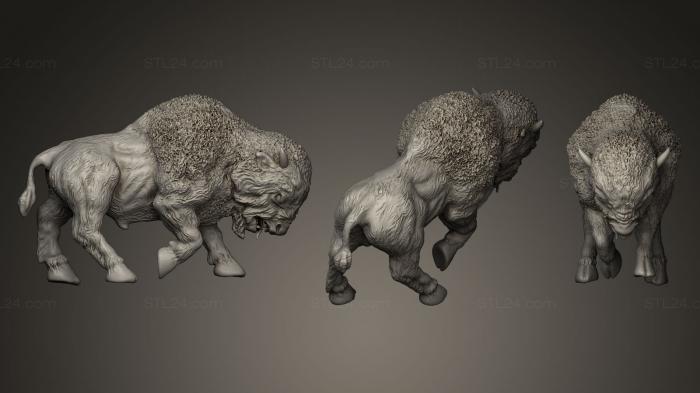 Animal figurines (Revelation Bison, STKJ_0419) 3D models for cnc